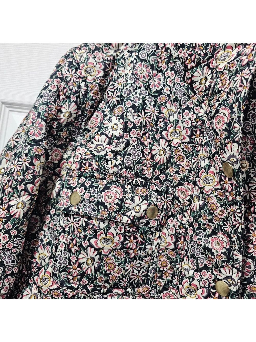 J.Crew Quilted Downtown Field Jacket in Liberty Garden Print.  - Picture 5 of 9